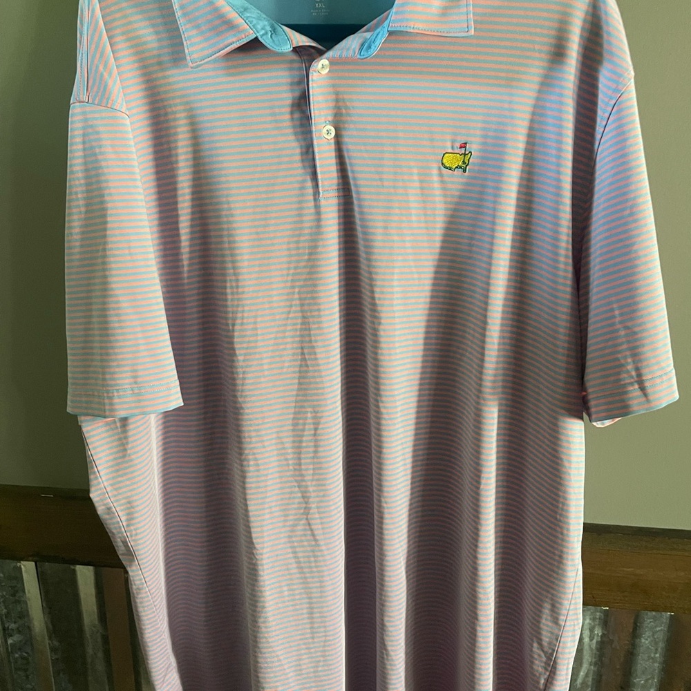 Masters Pink and Blue Polo Shirt Performance Fabric